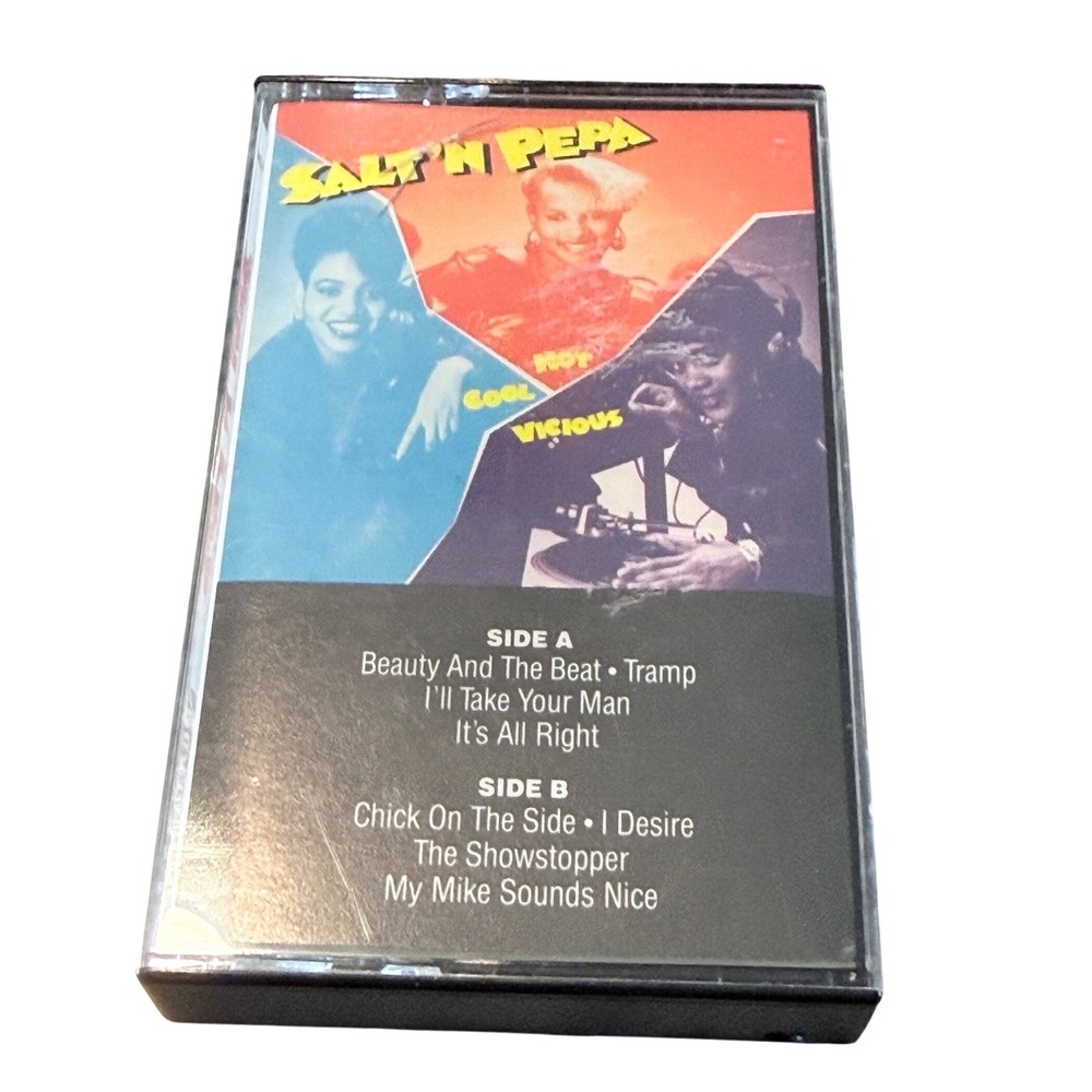 Salt-N-Pepa Hot Cool & Vicious Cassette Tape 1987 Next Plateau Push It STM1007